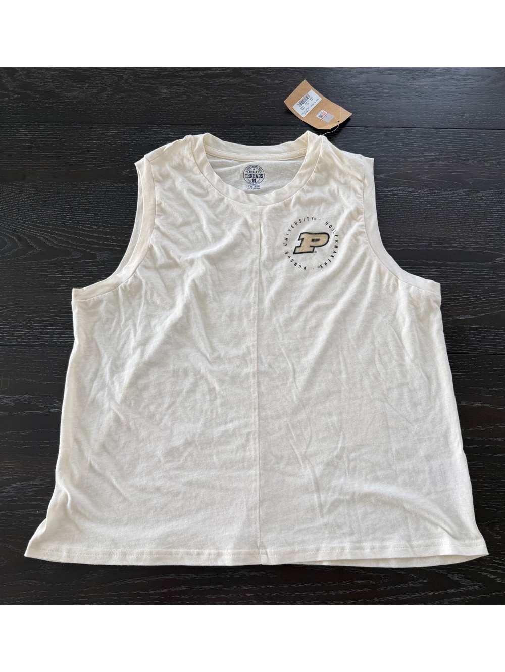 Purdue Boilermakers cream sleeveless tank top XL